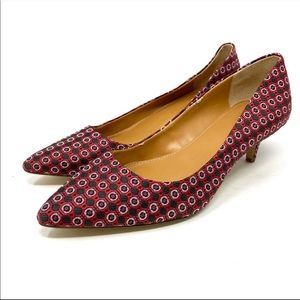 J Crew Factory Medallion Kitten Pumps Heels